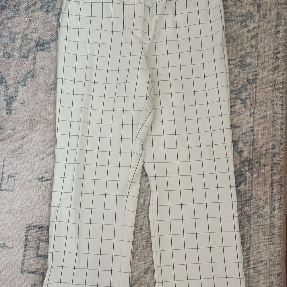 Amanda & Chelsea Cream Checkered Pants